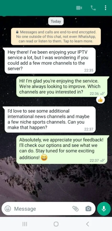 Conversation WhatsApp client 2